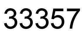 Number 33357 black image
