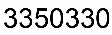 Number 3350330 black image
