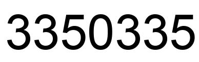 Number 3350335 black image