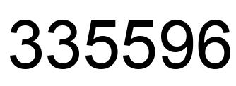 Number 335596 black image