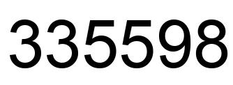 Number 335598 black image