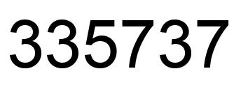 Number 335737 black image