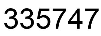 Number 335747 black image