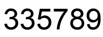 Number 335789 black image
