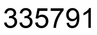 Number 335791 black image