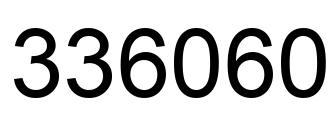 Number 336060 black image