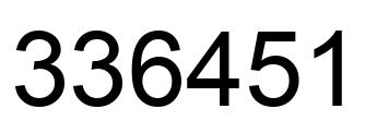 Number 336451 black image