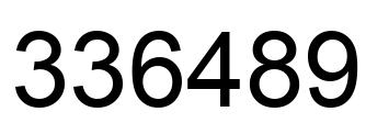 Número 336489 imagen negro