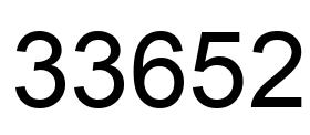Número 33652 imagen negro