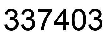 Number 337403 black image