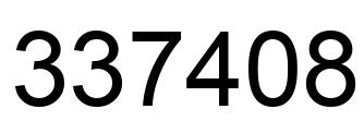 Number 337408 black image