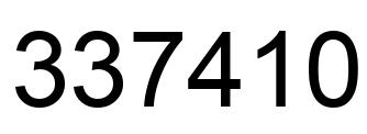Number 337410 black image