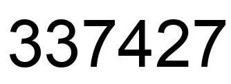 Número 337427 imagen negro