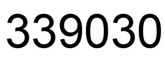 Number 339030 black image