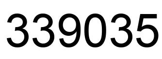 Number 339035 black image