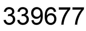 Number 339677 black image