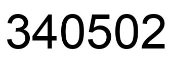 Number 340502 black image