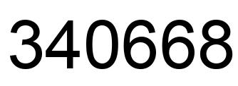 Number 340668 black image