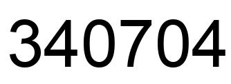 Number 340704 black image