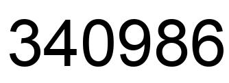 Number 340986 black image