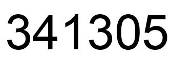 Number 341305 black image