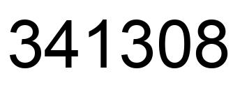Number 341308 black image