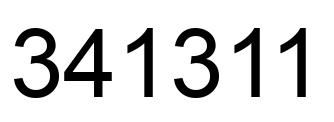 Number 341311 black image