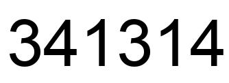 Number 341314 black image