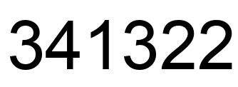 Número 341322 imagen negro