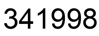 Number 341998 black image