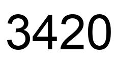 Number 3420 black image