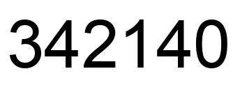 Number 342140 black image