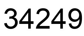Number 34249 black image