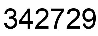 Número 342729 imagen negro
