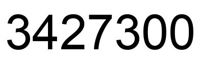 Number 3427300 black image