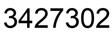 Number 3427302 black image
