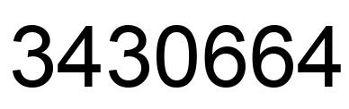 Number 3430664 black image