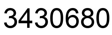 Number 3430680 black image