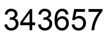 Number 343657 black image