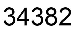 Number 34382 black image