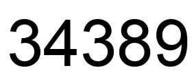 Number 34389 black image