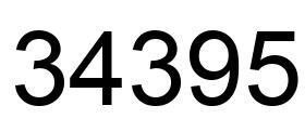 Number 34395 black image