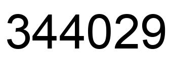 Number 344029 black image