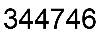 Number 344746 black image