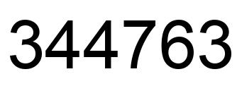Number 344763 black image