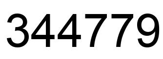 Number 344779 black image