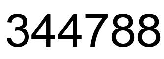 Number 344788 black image