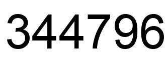 Number 344796 black image