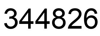 Number 344826 black image