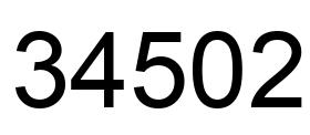 Number 34502 black image